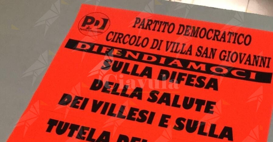 Il manifesto del PD di Villa San Giovanni contro il Ponte sullo Stretto