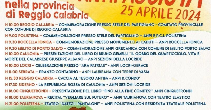 Festa della Liberazione: il calendario degli eventi nella provincia di Reggio Calabria