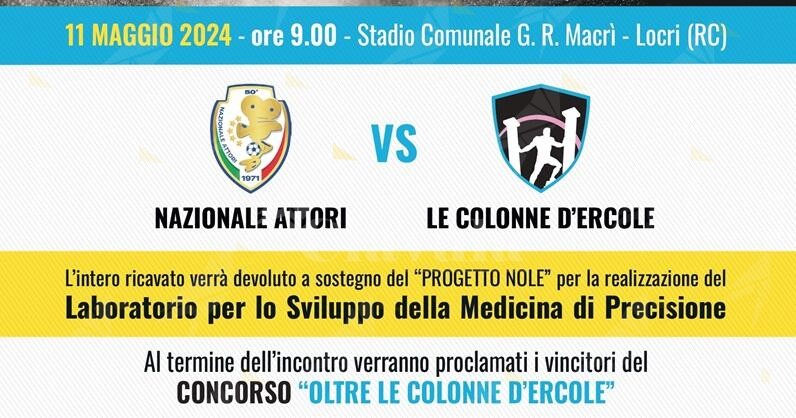 A Locri la nazionale attori e vecchie glorie del calcio locrideo in campo in sostegno della nuova oncologia