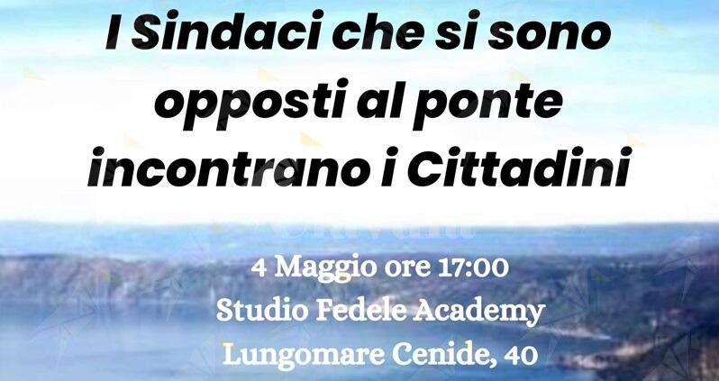 I sindaci che dicono “NO” al ponte sullo stretto incontrano i cittadini