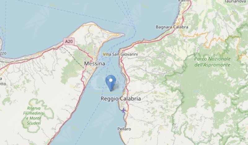 Sciame sismico nello Stretto di Messina: dodici scosse tra ieri e oggi al largo di Reggio Calabria