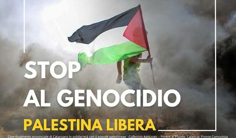A Lamezia Terme un presidio in solidarietà al popolo palestinese