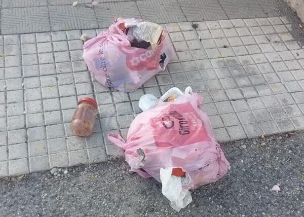Rifiuti in strada e odori nauseabondi in via Corrado Alvaro a Caulonia