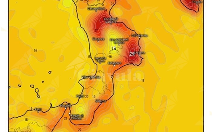 Meteo: in Calabria cieli sereni e temperature sopra la media