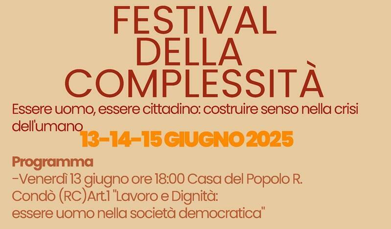 “Essere uomo, essere cittadino”: torna anche quest’anno il Festival della Complessità dell’ANPI di Reggio