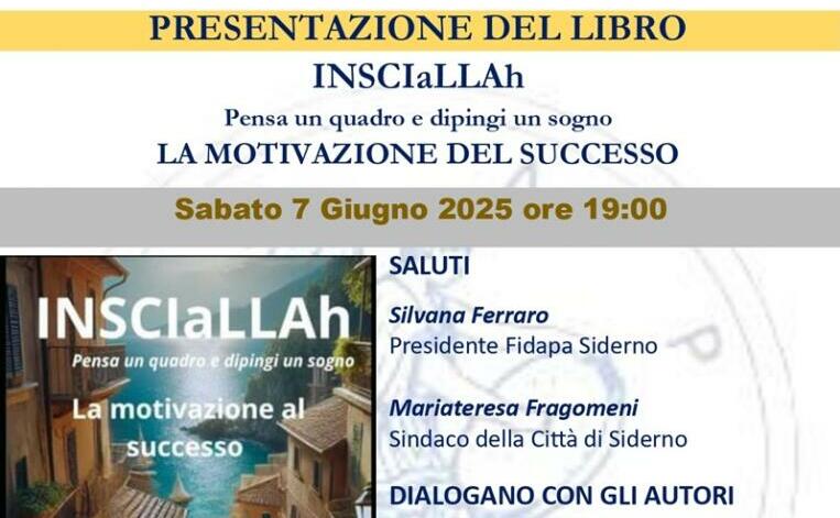 A Siderno la presentazione del libro “INSCIaLLAh – Pensa un quadro e dipingi un sogno”