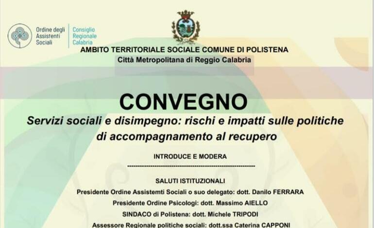 “Servizi sociali e disimpegno”: a Polistena un incontro per riflettere su rischi e prospettive del lavoro di cura