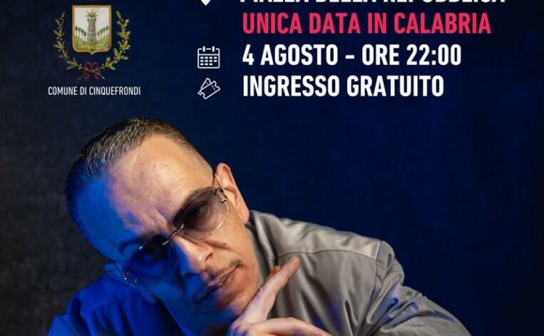 Tormento in concerto gratuito a Cinquefrondi: sarà l’unica tappa calabrese