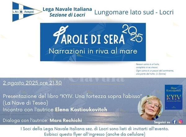 A Locri la presentazione del libro “KYIV. Una fortezza sopra l’abisso” di Elena Kostiukovitch