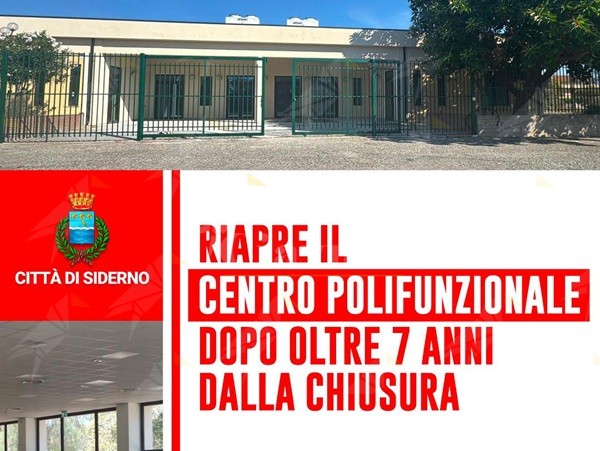 A Siderno riapre il centro polifunzionale A Siderno riapre il centro polifunzionale