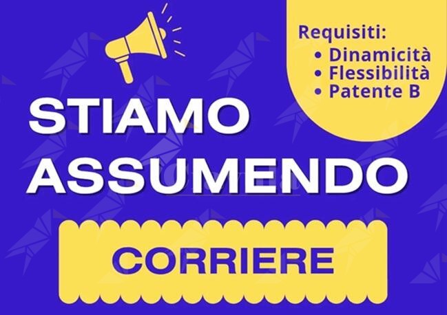Si assume corriere, opportunità di lavoro a Caulonia e dintorni