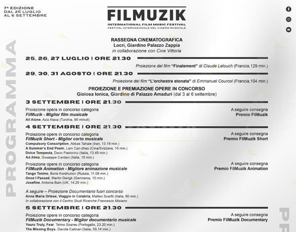A Gioiosa Ionica torna il Filmuzik Festival