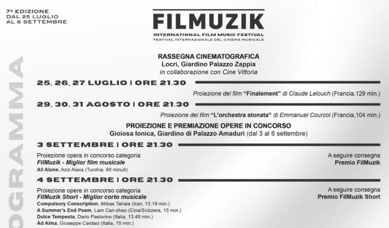 Tutto pronto a Gioiosa Ionica per la conclusione della settima edizione del FilMuzik