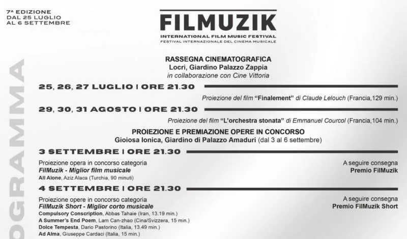 Tutto pronto a Gioiosa Ionica per la conclusione della settima edizione del FilMuzik Tutto pronto a Gioiosa Ionica per la conclusione della settima edizione del FilMuzik
