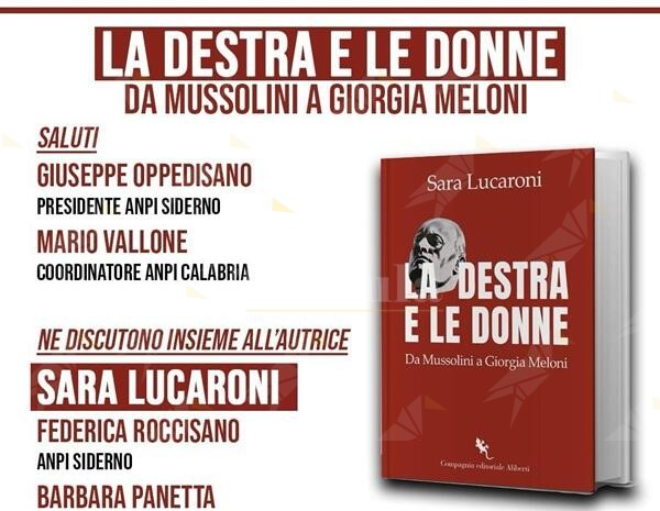 A Siderno la presentazione del libro “La destra e le donne” di Sara Lucaroni