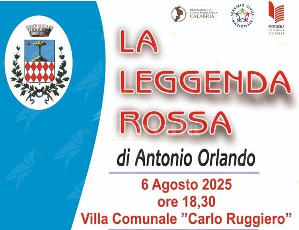 A Cittanova la presentazione del libro “La Leggenda Rossa” di Antonio Orlando