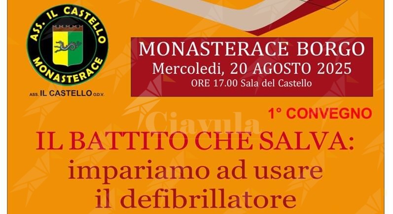 A Monasterace un convegno dedicato all’utilizzo del defibrillatore