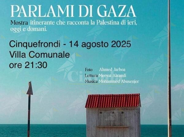 Domani a Cinquefrondi la mostra itinerante “Parlami di Gaza”