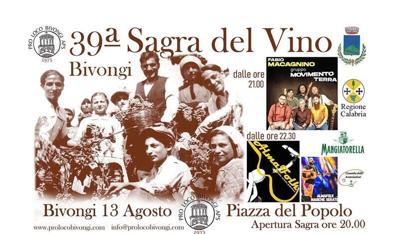Torna anche quest’anno a Bivongi la “Sagra del Vino”