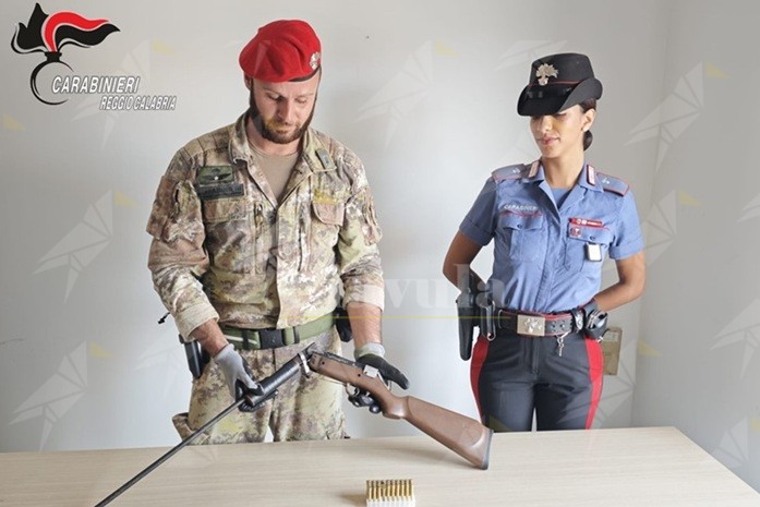 Rinvenuto un fucile con matricola abrasa a Ciminà Rinvenuto un fucile con matricola abrasa a Ciminà