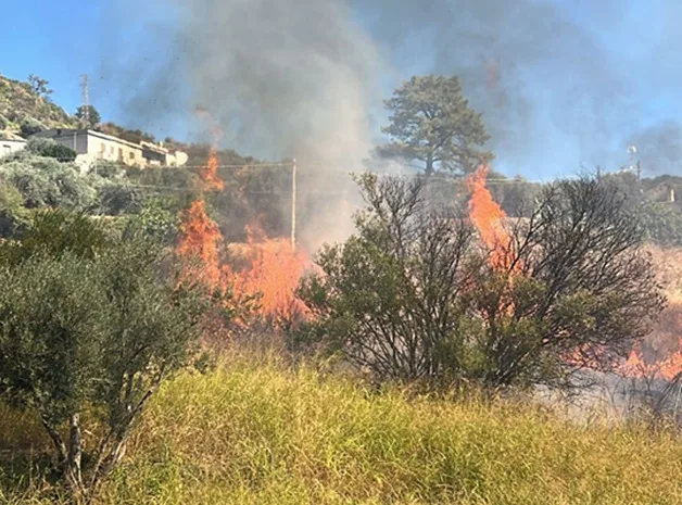 Incendio in località Mangione di Caulonia, interviene la Protezione Civile