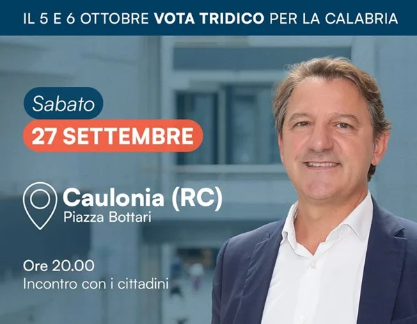 Pasquale Tridico incontrerà i cauloniesi in piazza Bottari