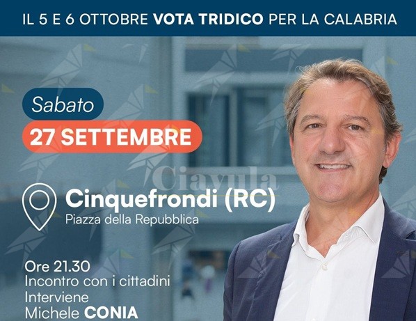 Cinquefrondi accoglie Tridico: domani sera alle 21:30 l’incontro in Piazza della Repubblica