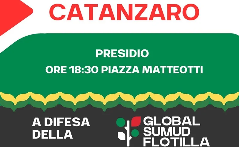 Anche Catanzaro scende in piazza per Gaza a sostegno della Global Sumud Flotilla