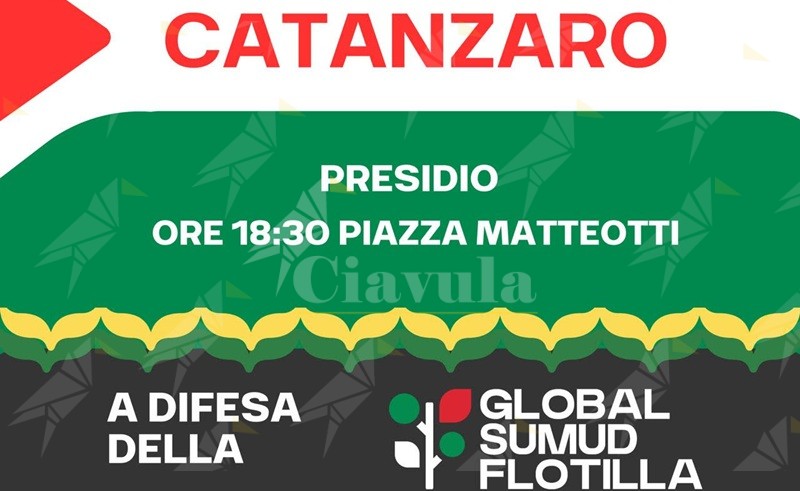 Anche Catanzaro scende in piazza per Gaza a sostegno della Global Sumud Flotilla Anche Catanzaro scende in piazza per Gaza a sostegno della Global Sumud Flotilla
