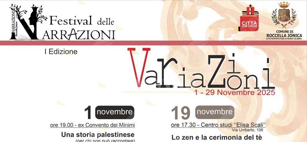 A Roccella Jonica la prima edizione del festival delle narrazioni “Variazioni” A Roccella Jonica la prima edizione del festival delle narrazioni “Variazioni”