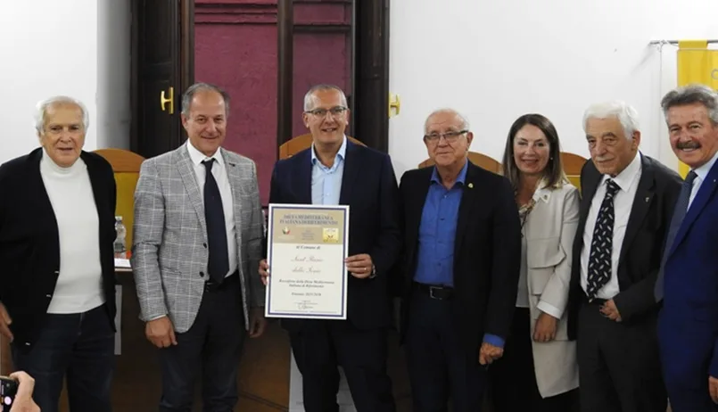 Il comune di Sant’Ilario dello Jonio premiato come “Roccaforte  della dieta mediterranea Italiana di riferimento”