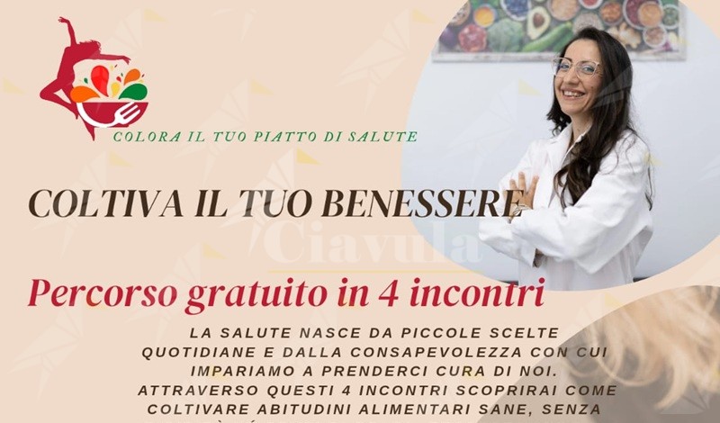 Il benessere inizia a tavola: a Caulonia 4 incontri gratuiti con la Dott.ssa Annarita Tassone per un’alimentazione equilibrata