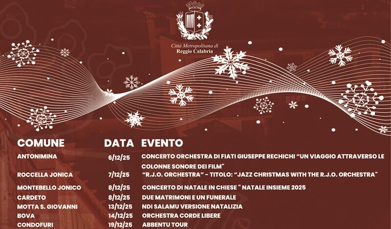 Il programma completo degli eventi natalizi della Città Metropolitana tra musica, arte e teatro Il programma completo degli eventi natalizi della Città Metropolitana tra musica, arte e teatro