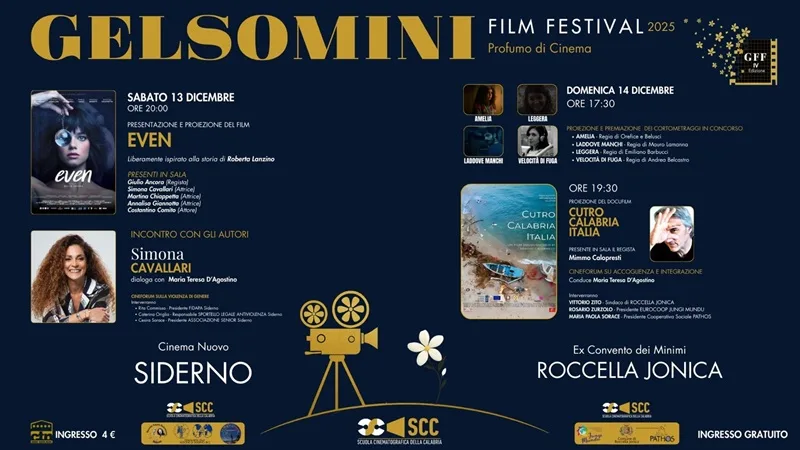 Al via a Siderno e Roccella Jonica il “Gelsomini Film Festival” 2025 Al via a Siderno e Roccella Jonica il “Gelsomini Film Festival” 2025