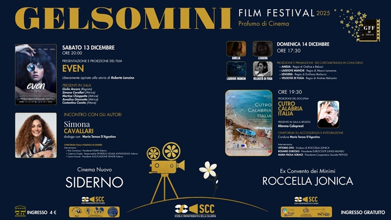 Al via a Siderno e Roccella Jonica il “Gelsomini Film Festival” 2025