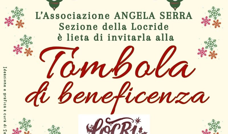 Solidarietà e divertimento a Locri con la tombola di beneficenza dell’associazione “Angela Serra”