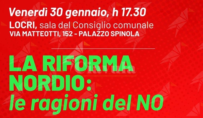 La riforma Nordio: le ragioni del NO – incontro pubblico a Locri La riforma Nordio: le ragioni del NO – incontro pubblico a Locri
