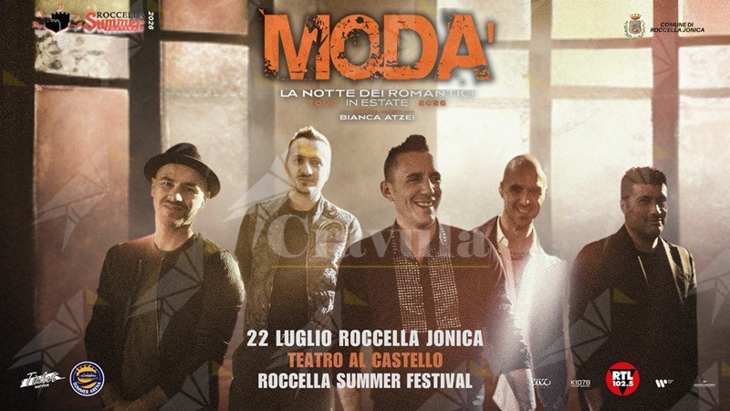 Roccella Summer Festival 2026: a Luglio i Modà al Teatro al Castello