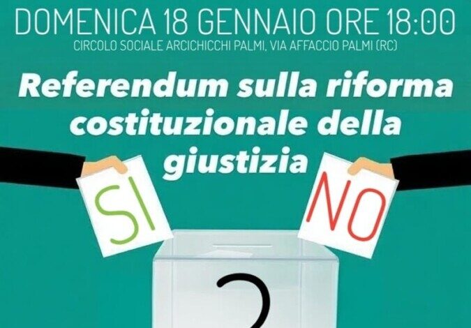 Riforma costituzionale della giustizia, se ne discuterà in un incontro pubblico a Palmi