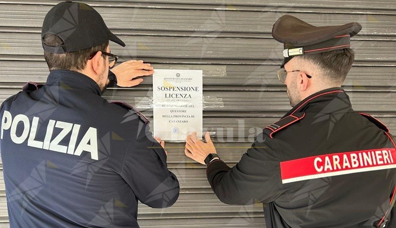 Locale frequentato da pregiudicati, sospesa la licenza di un bar a Botricello Locale frequentato da pregiudicati, sospesa la licenza di un bar a Botricello