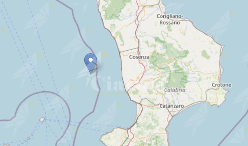Nuova scossa all’alba in Calabria: terremoto di magnitudo 3.2 nel Tirreno Cosentino Nuova scossa all’alba in Calabria: terremoto di magnitudo 3.2 nel Tirreno Cosentino
