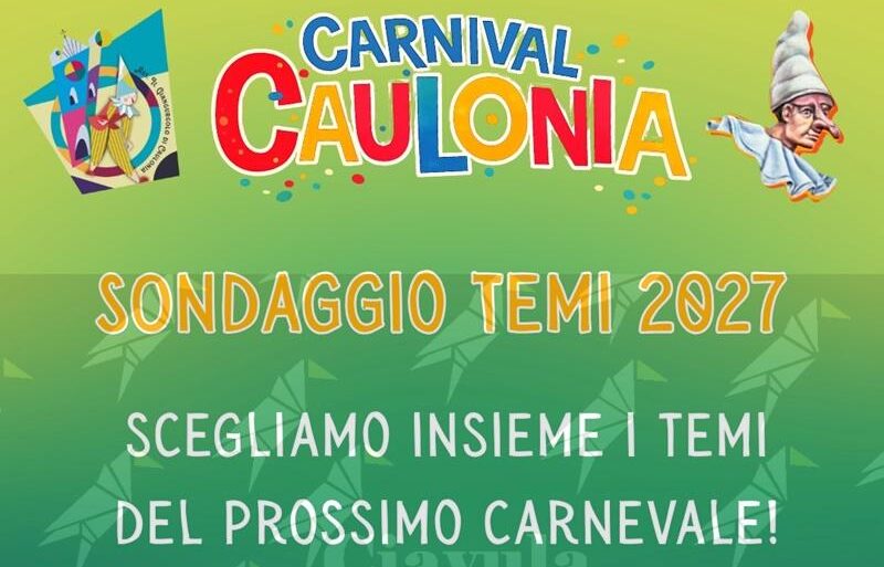 Carnival Caulonia 2027, vota il tema della prossima edizione