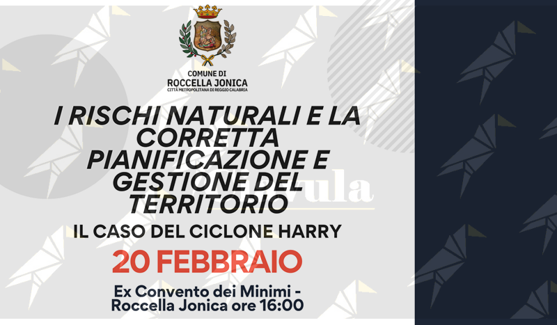 Roccella, il Ciclone Harry al centro di un convegno. Un dibattito sui rischi naturali e sulla corretta gestione del territorio