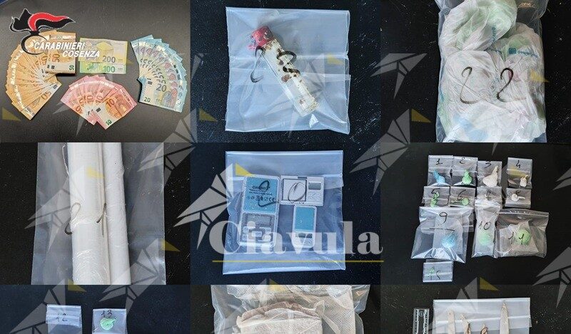 Sorpreso in casa con hashish, cocaina ed eroina: in manette un uomo nel cosentino
