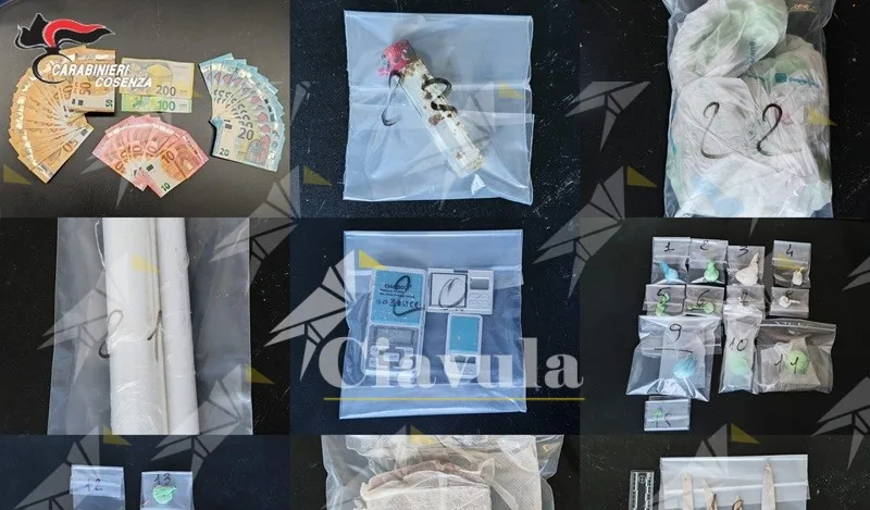 Sorpreso in casa con hashish, cocaina ed eroina: in manette un uomo nel cosentino