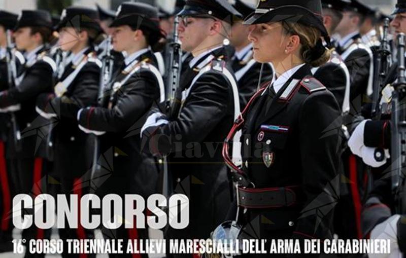 Al via il 16° concorso per il reclutamento di 898 Allievi Marescialli dell’Arma dei Carabinieri