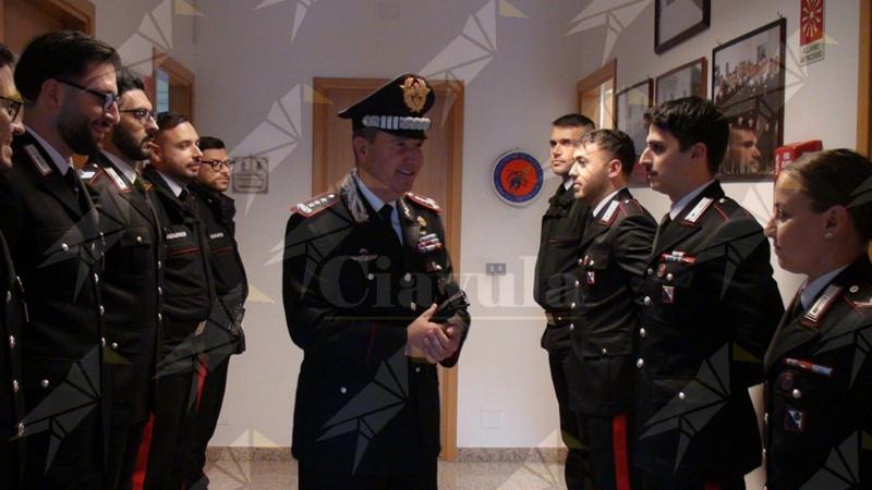 Il Generale Domizi incontra i carabinieri del gruppo di Locri Il Generale Domizi incontra i carabinieri del gruppo di Locri