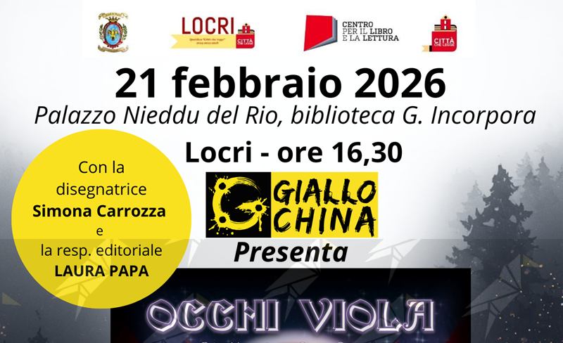 Alla Biblioteca Incorpora di Locri la presentazione del fumetto “Occhi Viola” edito da Giallo China