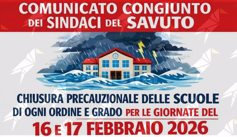 Maltempo, oggi e domani scuole chiuse in molti comuni del Savuto