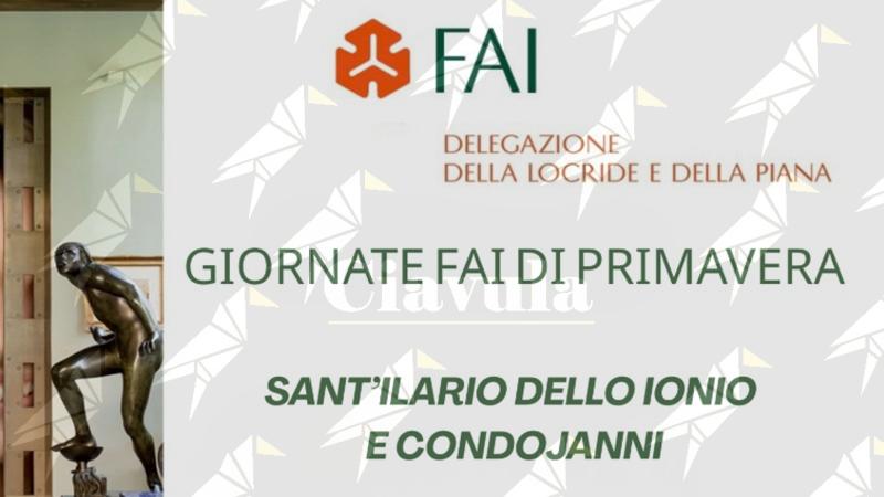 Giornate FAI di primavera: in programma due appuntamenti a Sant’Ilario e Condojanni
